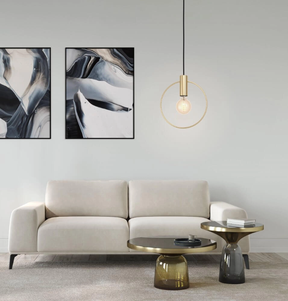 Lampe suspendue dorée Manizales Ø 25 cm Eglo 9002759988340