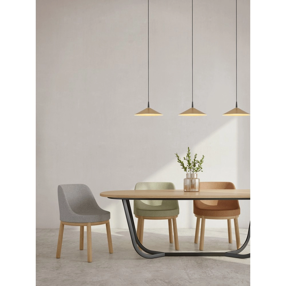 Lampe pendante à 3 lampes Ceppo noir avec or Ø 22cm Masterlight 8718121358437