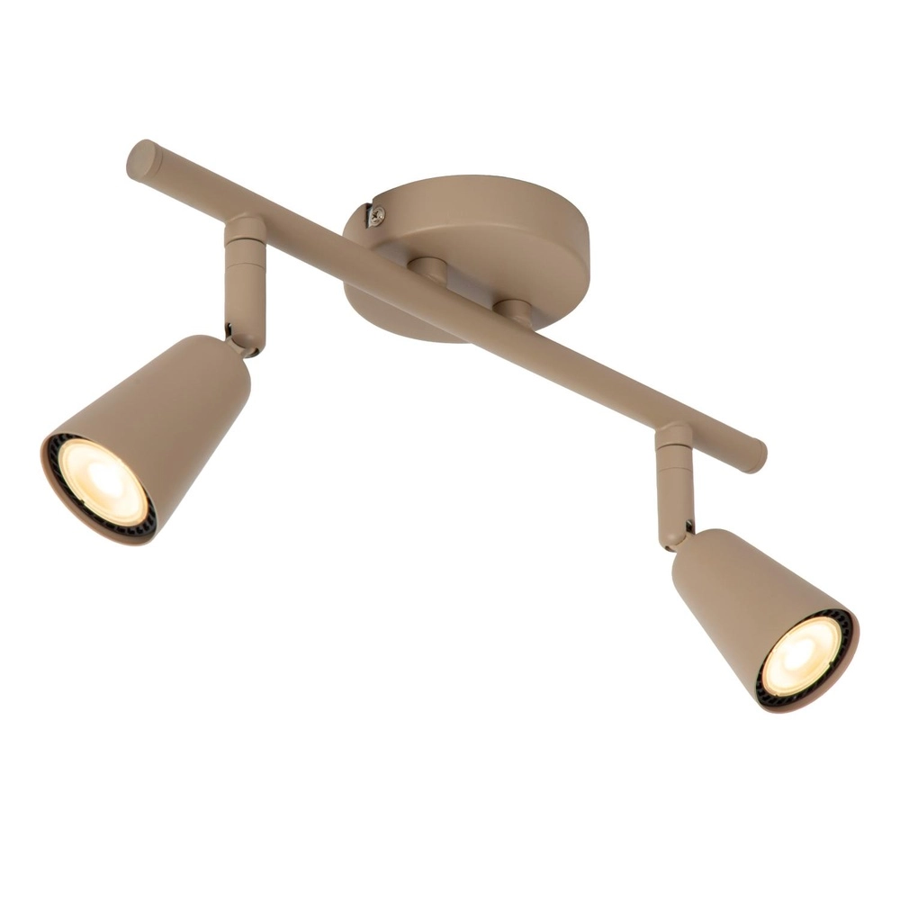 Projecteur de plafond Tiana Taupe 2 clairs Lucide 5411212650375