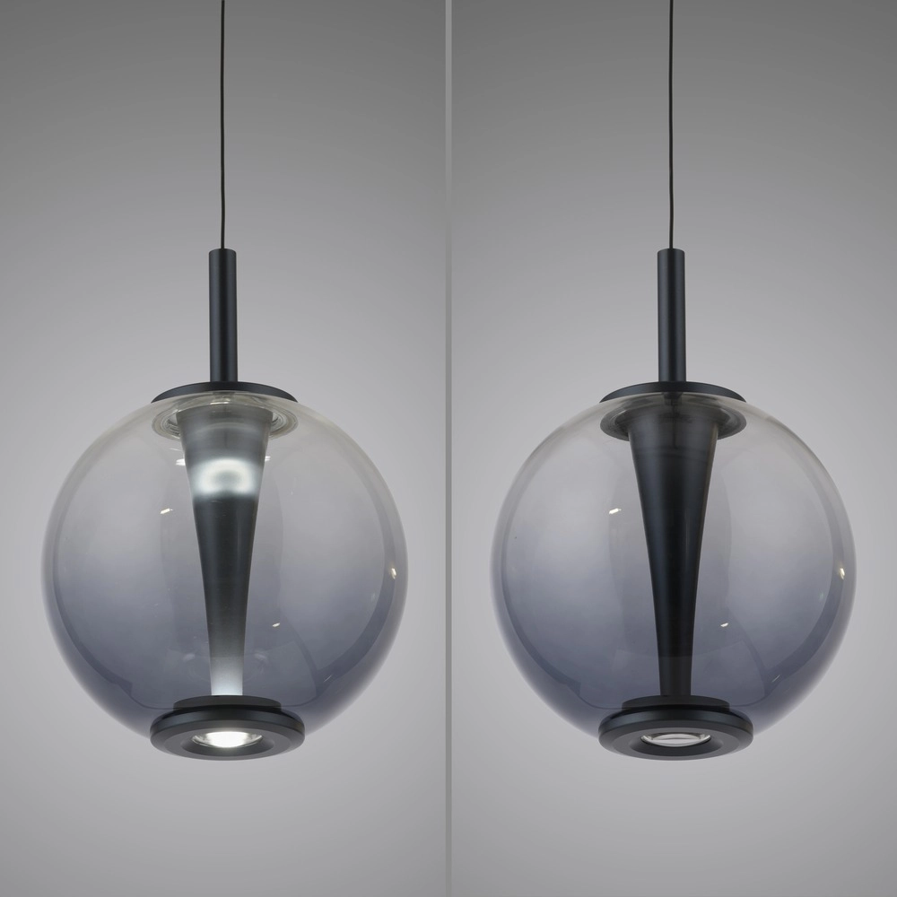 Suspension LED Pure Infinity avec verre fumé - Ø 18cm Paul Neuhaus 4012248399033