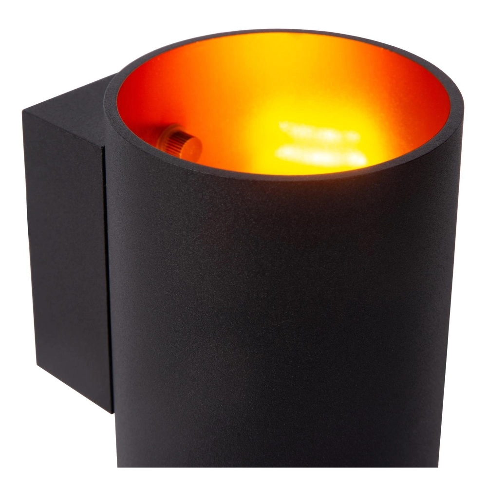 Lampe murale Xera Ø 8 cm de noir Lucide 5411212233646