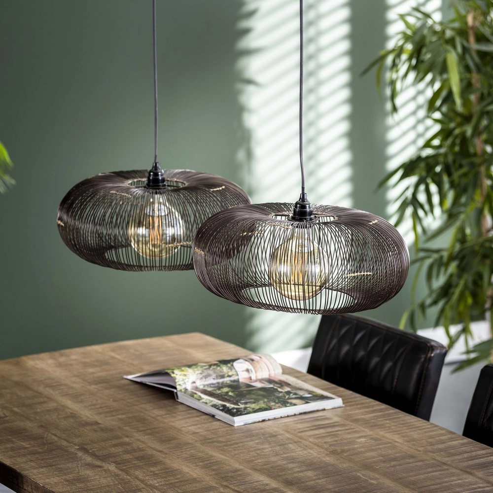 Lampe pendante à deux lampes Copper Ø 43cm - nickel noir Lyora 8716803513259