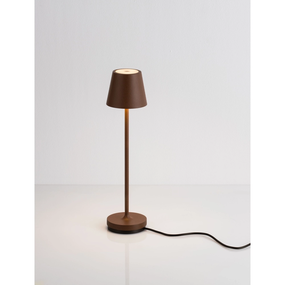 Lampe de table Petit Rechargeable brun rouille Lyora 5212017450784
