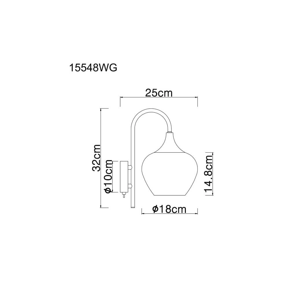 Applique murale noire Maxy avec verre rouge Globo 9007371447992