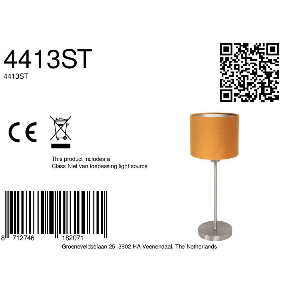 Lampe de table Noor avec capuchon doré Steinhauer 8712746182071