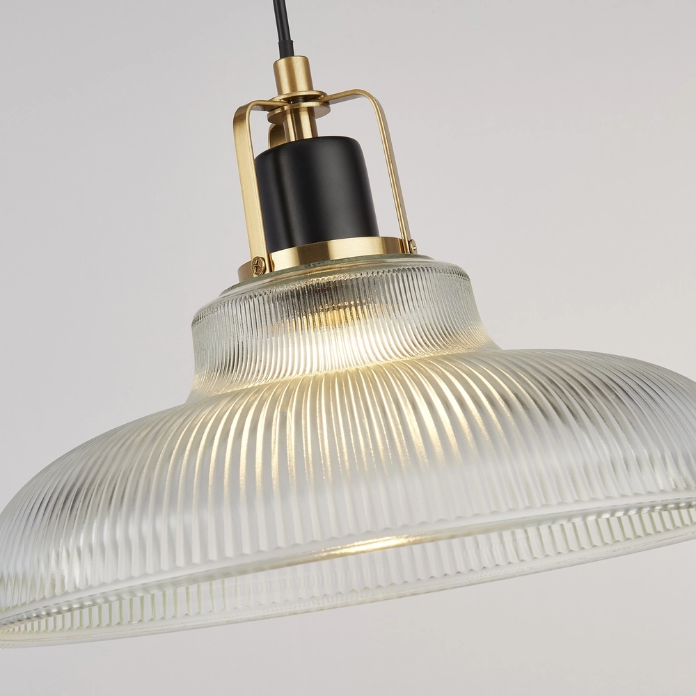 Suspension design Glossop laiton avec verre transparent Searchlight 5053423306841