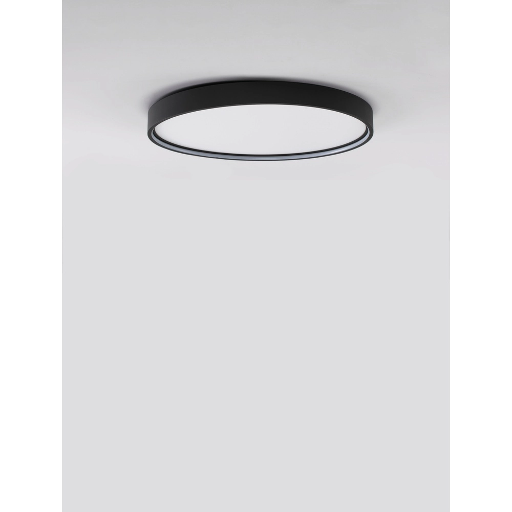 Plafonnier rond Olaf noir Ø 60cm Lyora 5212017431783