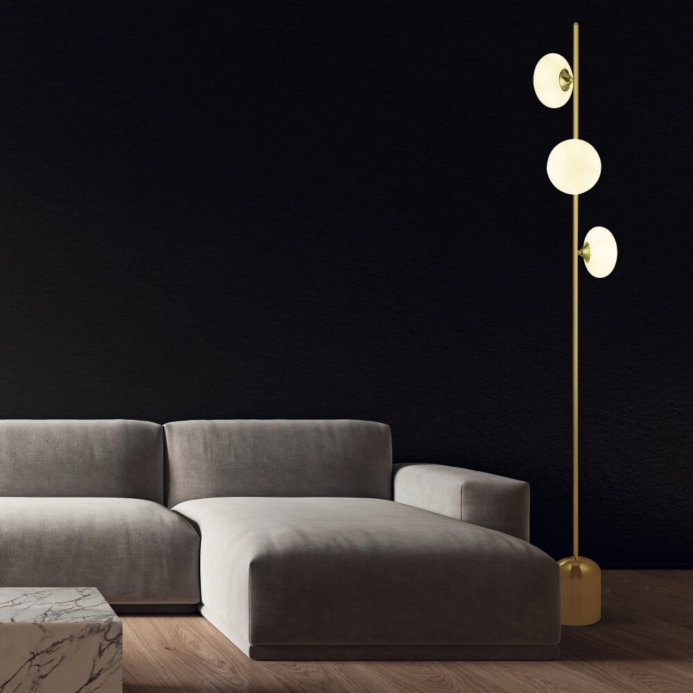 Lampadaire doré Pebble Searchlight 5053423230719