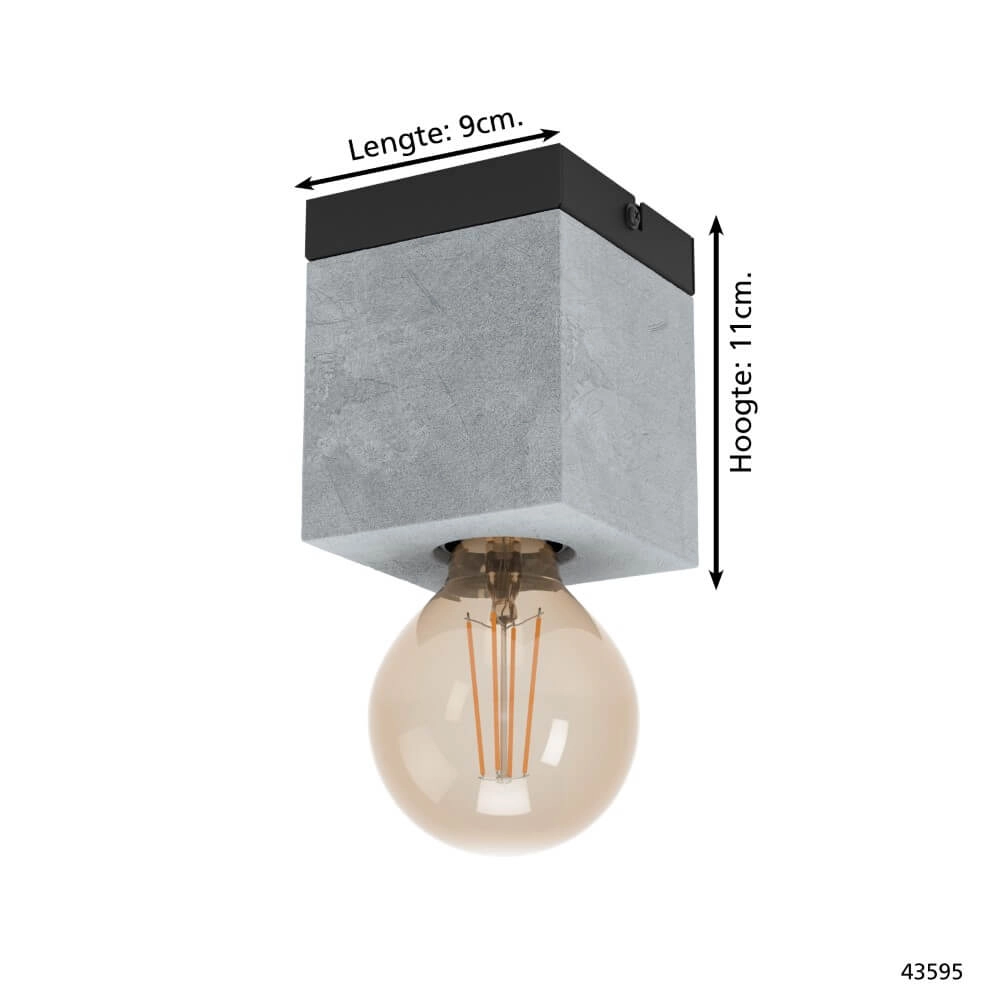 Plafonnier aspect béton Prestwick 3 Eglo 9002759435950