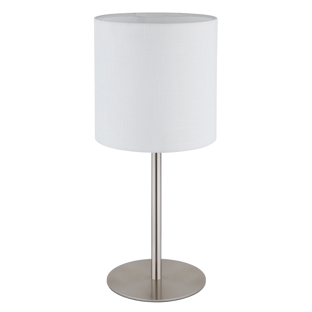 Lampe de table Benson nickel avec capot blanc Globo 9007371566402