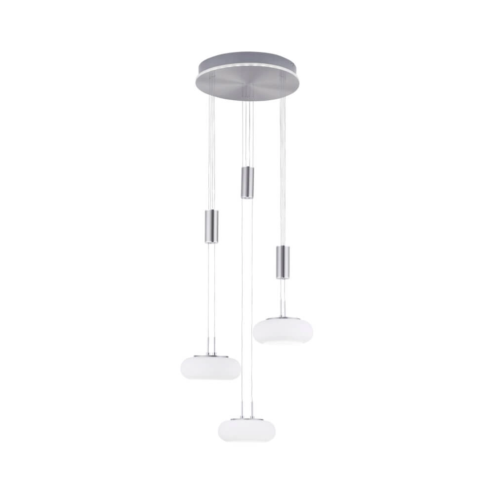 Lampe suspendue 3 lumières Q-Etienne rond en métal Paul Neuhaus 4012248350447