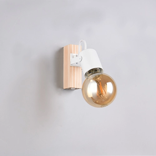 Lampe de plafond Lynar Blanc avec du bois Trio 4017807670707