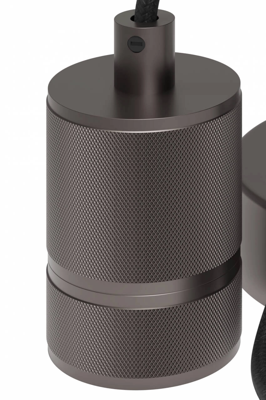 Lampe suspendue Pendel Cord gris métallisé Circle 8712879143956