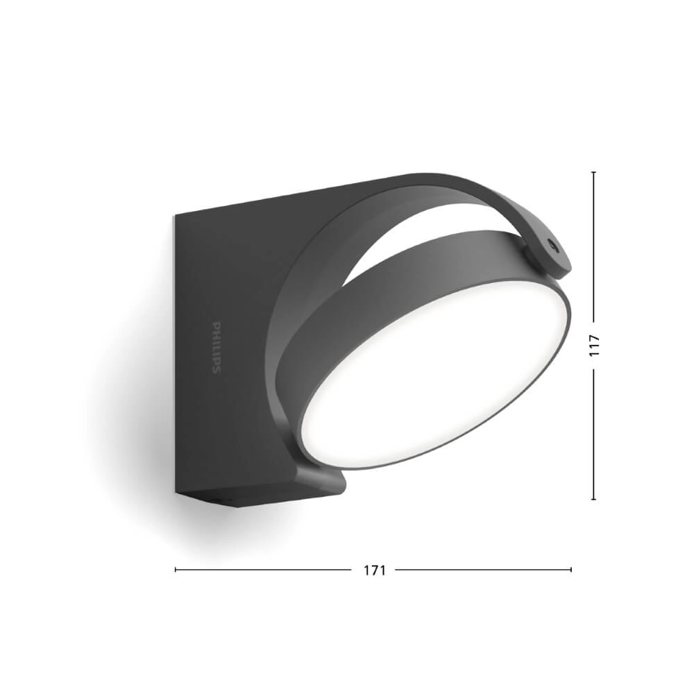 Applique Mimosa anthracite Philips 8719514477254