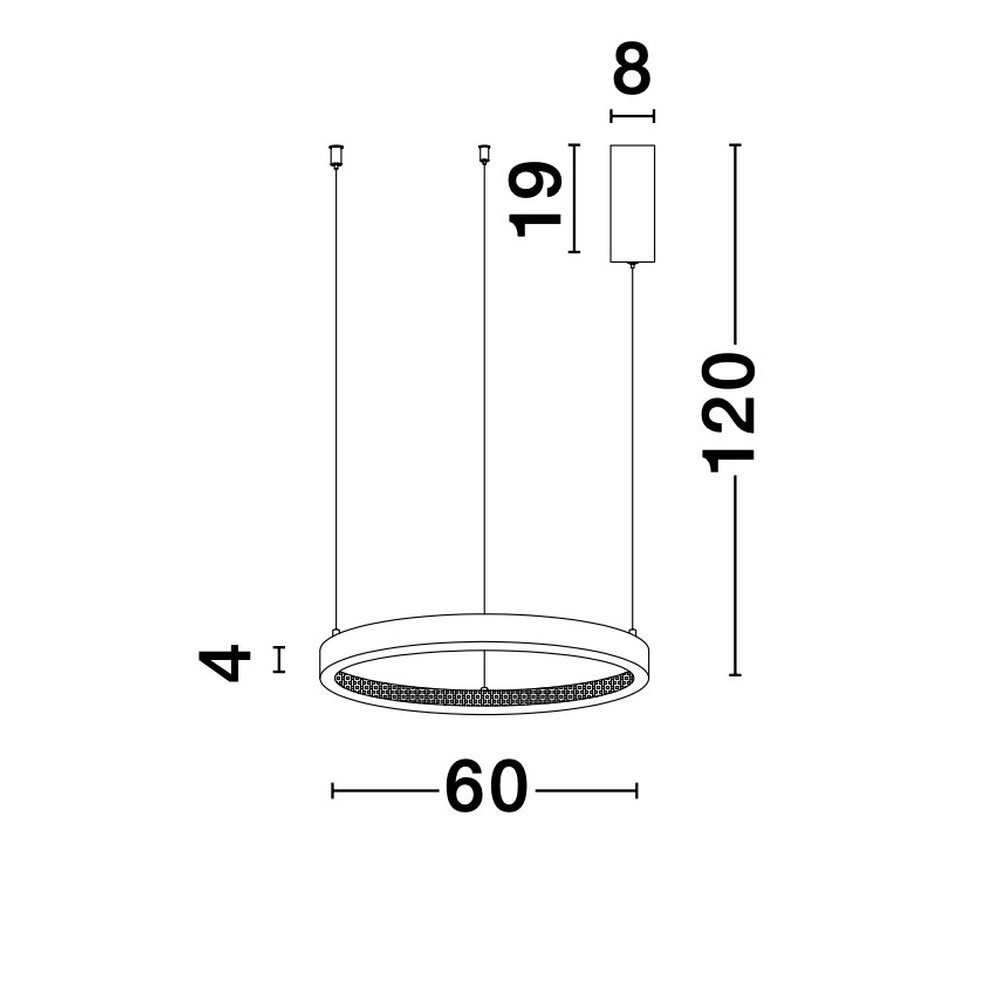 Suspension Preston or Ø 60cm Lyora 5212017424075