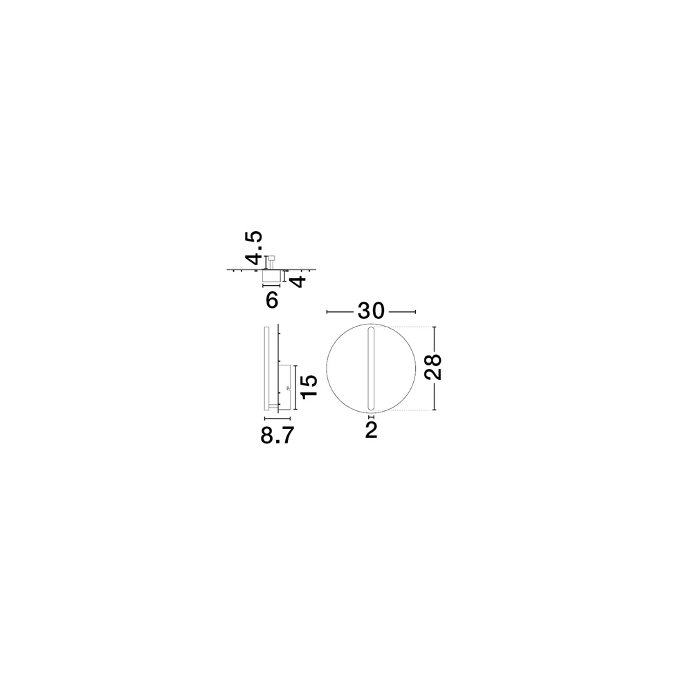 Applique murale ronde Nalu Ø 30cm Lyora 5212017470904