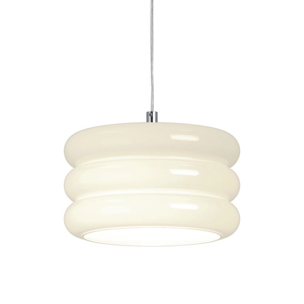 Lampe pendante de conception Tortora chrome avec blanc Ø 20cm