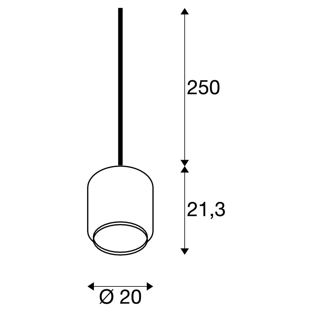 Lampe à suspension en verre Pantilo 20 Ø 20 cm SLV 4024163231954