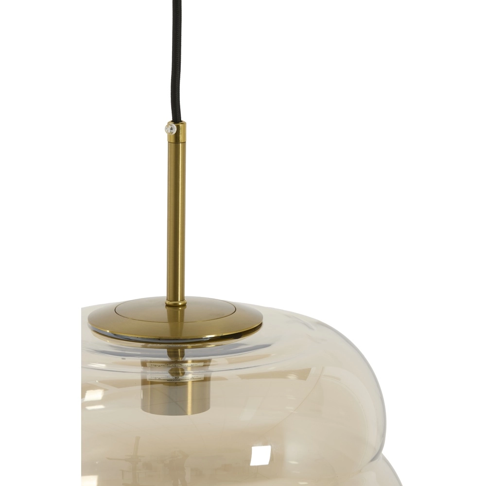 Ø Lampe pendante de 30 cm Misty avec verre ambré Light & Living 8717807645663