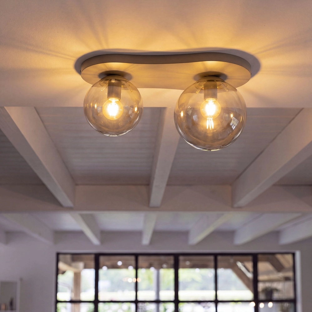Lampe de plafond moderne Bubble brun sable