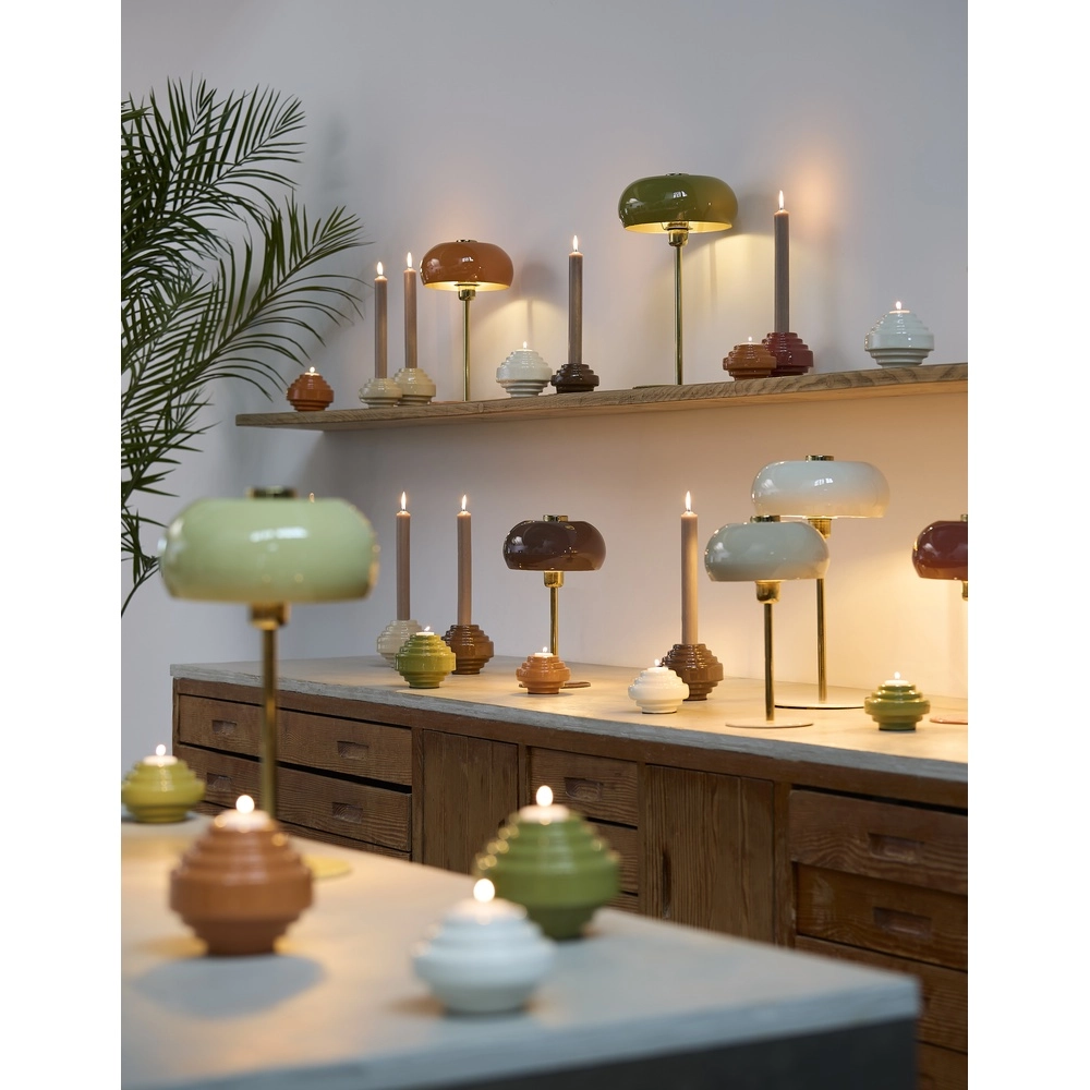 Lampe de table Surin Ø 23cm - orange brillant avec or Light & Living 8717807740955