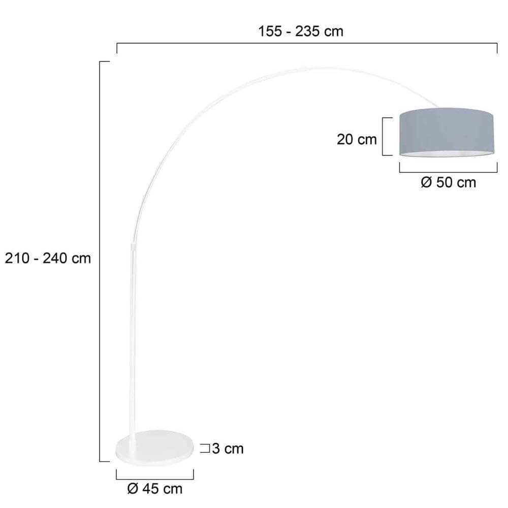 Lampe à arc Sparkled light blanc avec une teinte bleu clair Steinhauer 8712746175110