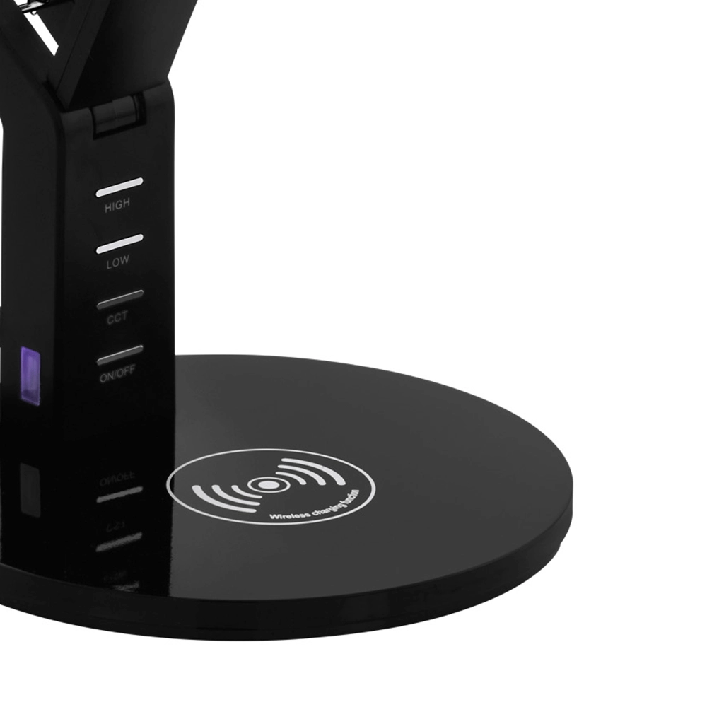 Lampe de bureau noire Banderalo avec panneau de chargement Eglo 9002759998325