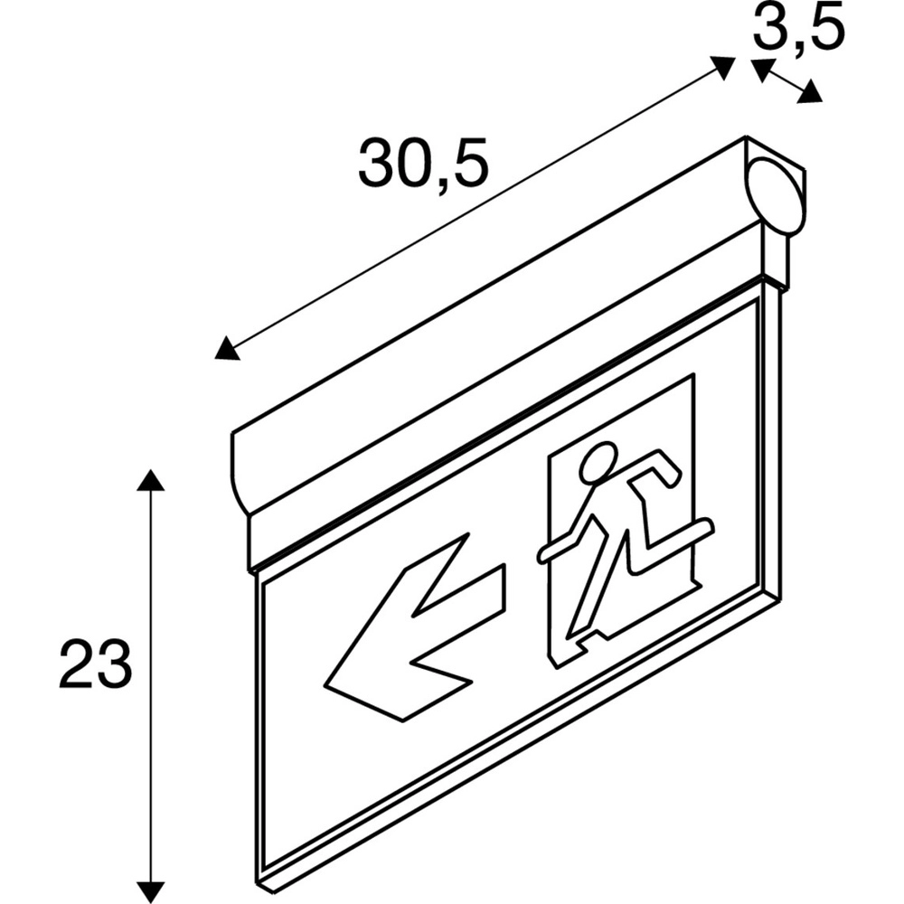 Éclairage des issues de secours P-Light éclairage de secours 3W SLV 4024163315203