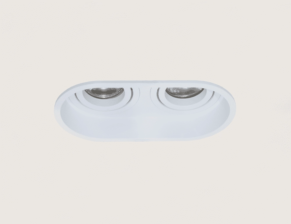 Spot encastré double Rex blanc