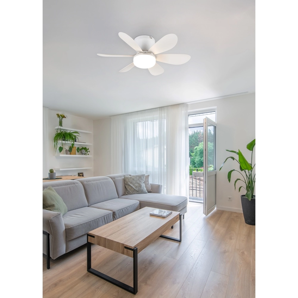 Éventail blanc Lund Plafond Trio 4017807643695