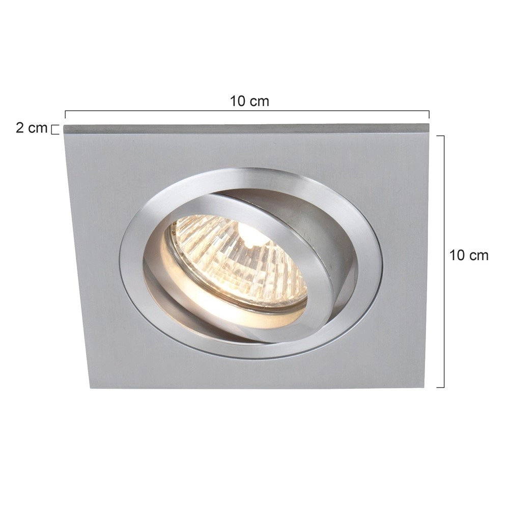 Spot encastrable Vespo Square 10 cm gris métallisé Steinhauer 8712746091892