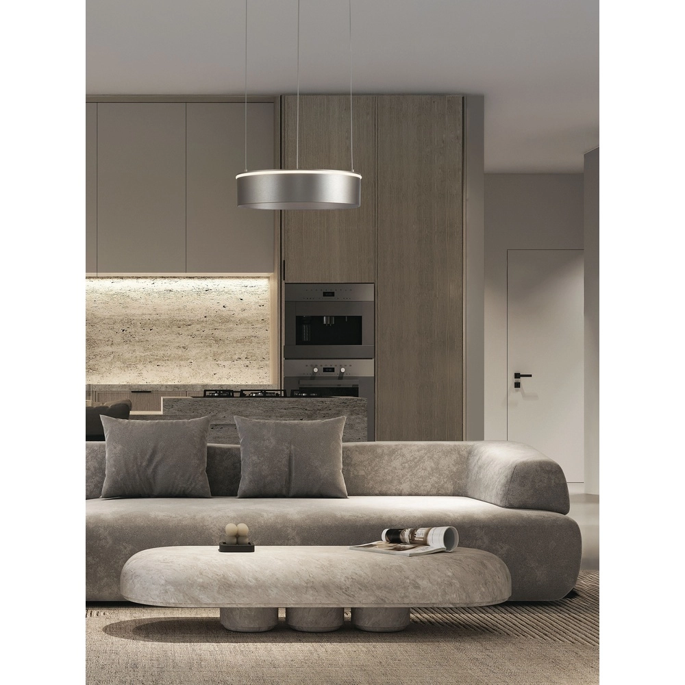 Lampe pendante moderne Olivia nickel Ø 40cm