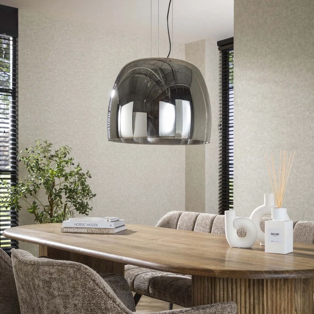 Lampe suspendue en verre Drift Ø 48 cm - verre fumé Lyora 8716803512726