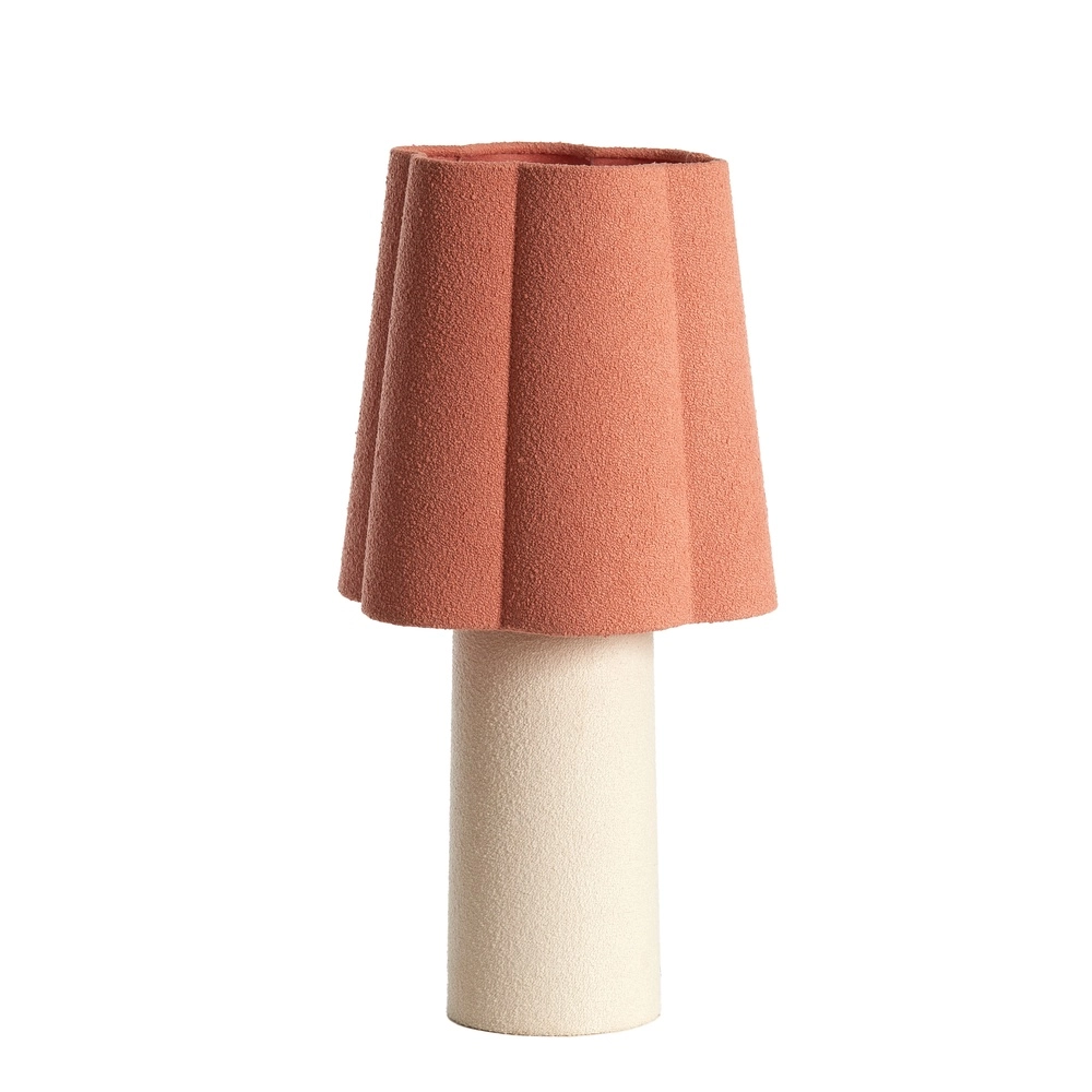 Lampe de table Musaby Forme organique - blanc et rose