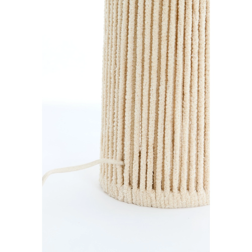 Lampe de sol en sable Michiel 160cm - crème chenille Light & Living 8717807786151