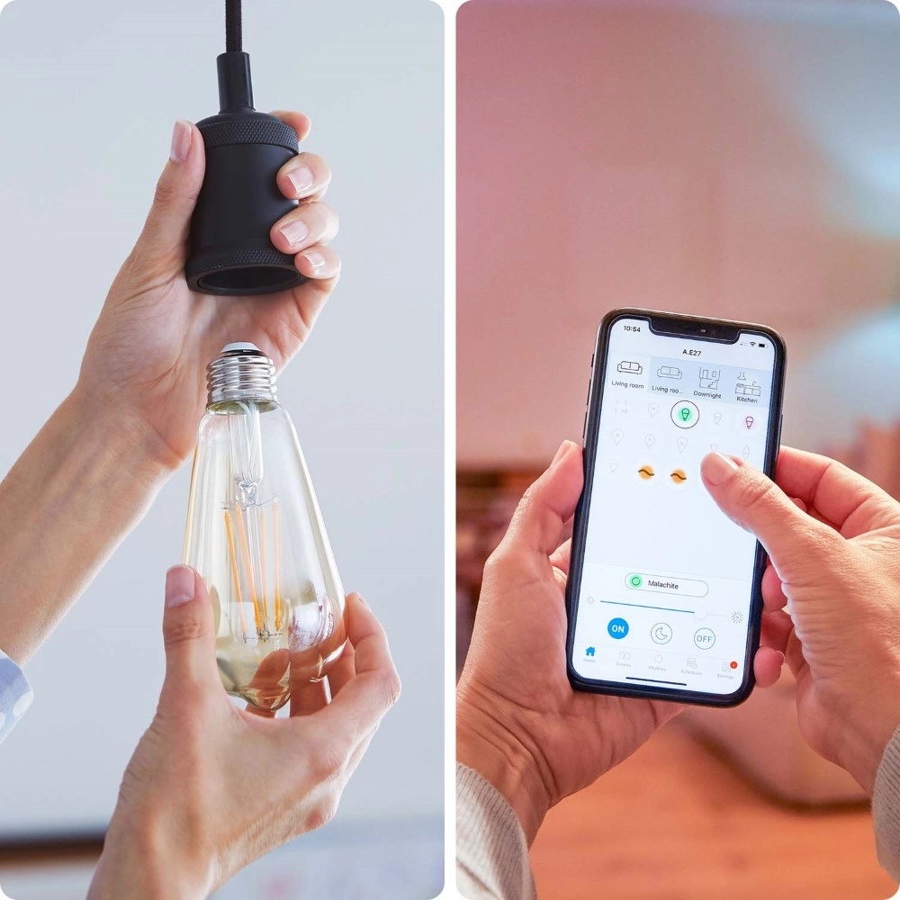 Ensemble d'ampoules de lampe goldline WiZ - 2x 6,7W - E27 - Led Philips 8719514551077