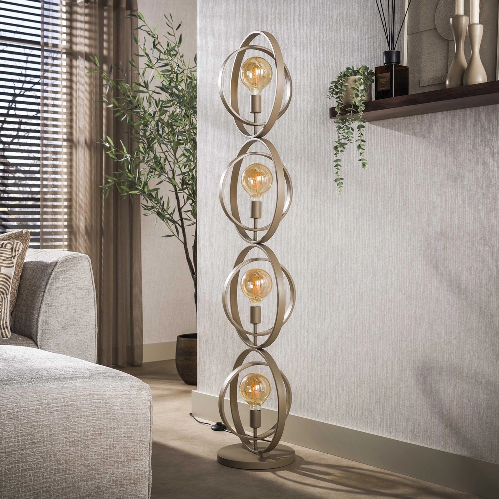 Lampe de pied à sable à 4 lumières Turn E27 - Ø 40cm Lyora 8716803513099