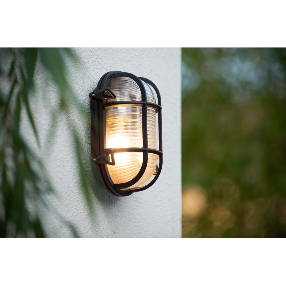 Lampe murale Bullseye Dudley IP54 noir Lucide 5411212114891
