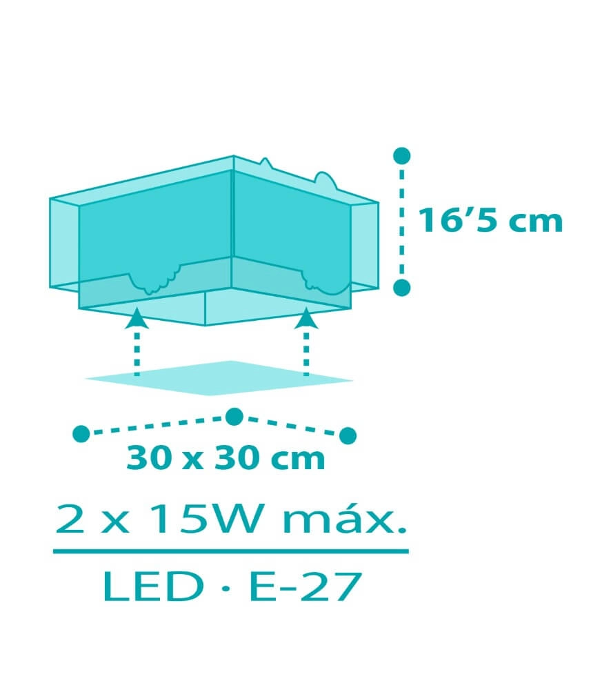 Plafonnier design pour chambre d'enfant Happy Jungle Dalber 8420406633169