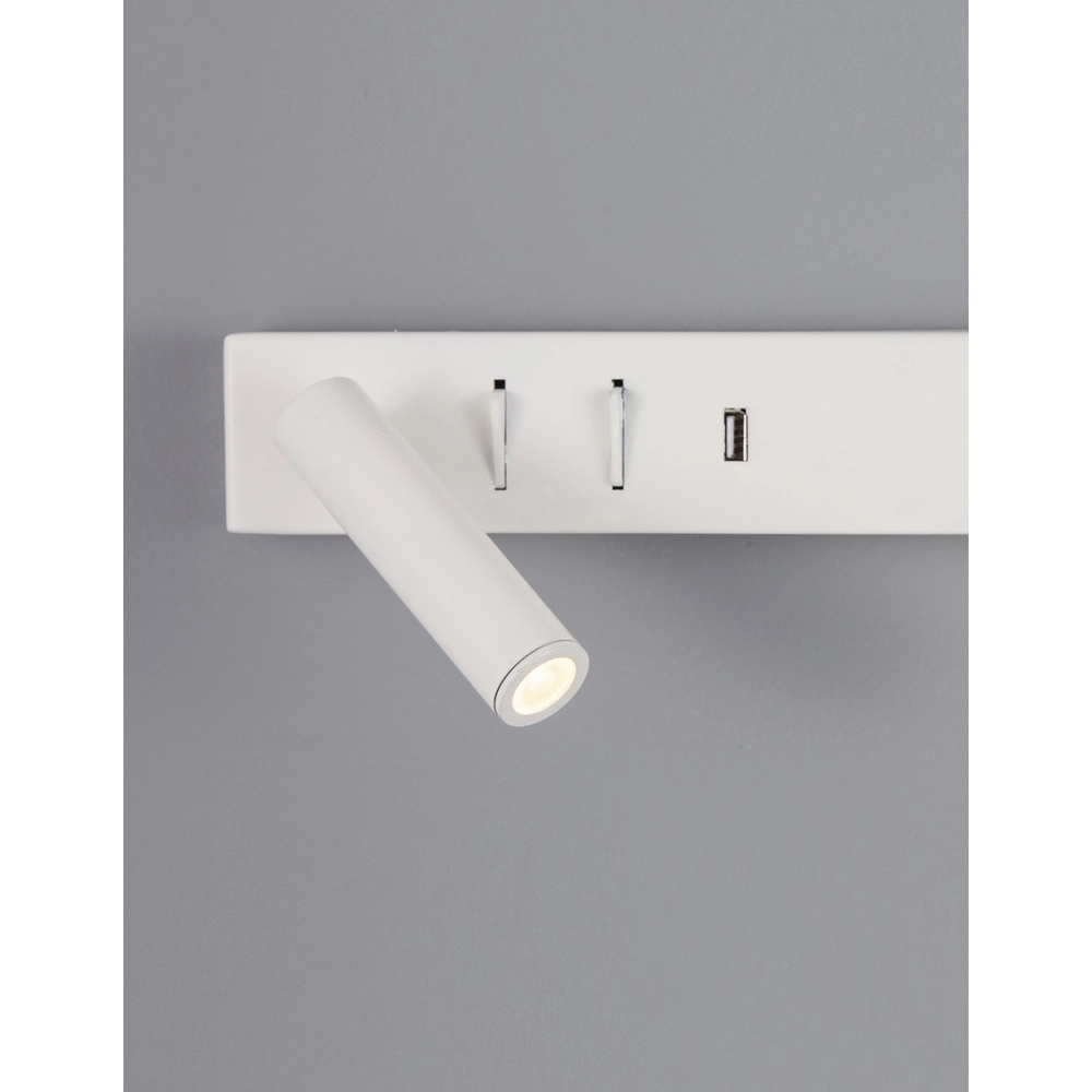 Lampe de chevet Vida Gauche blanche avec USB Lyora 5212017427861