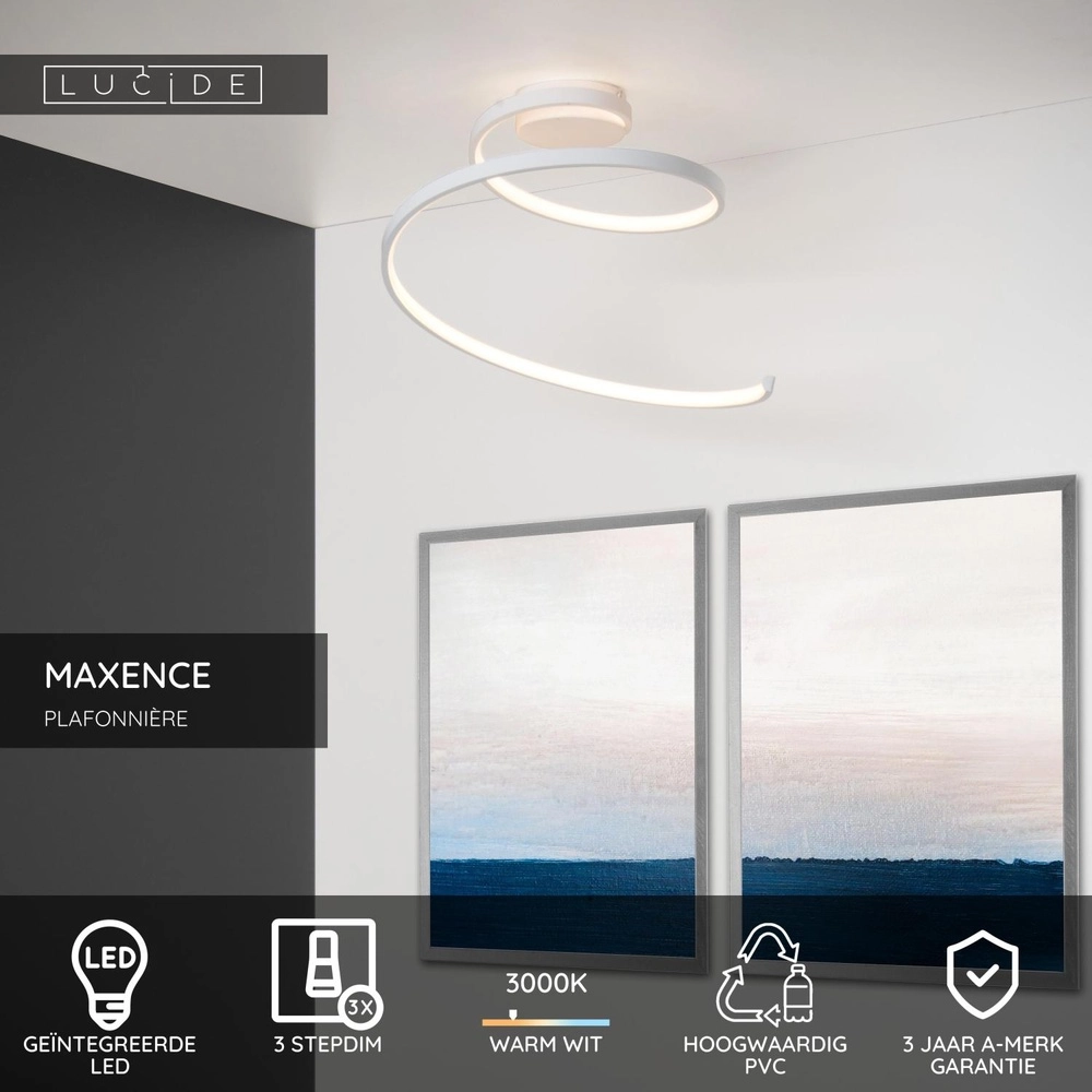 Lampe de plafond moderne Maxence Blanc Lucide 5411212460752
