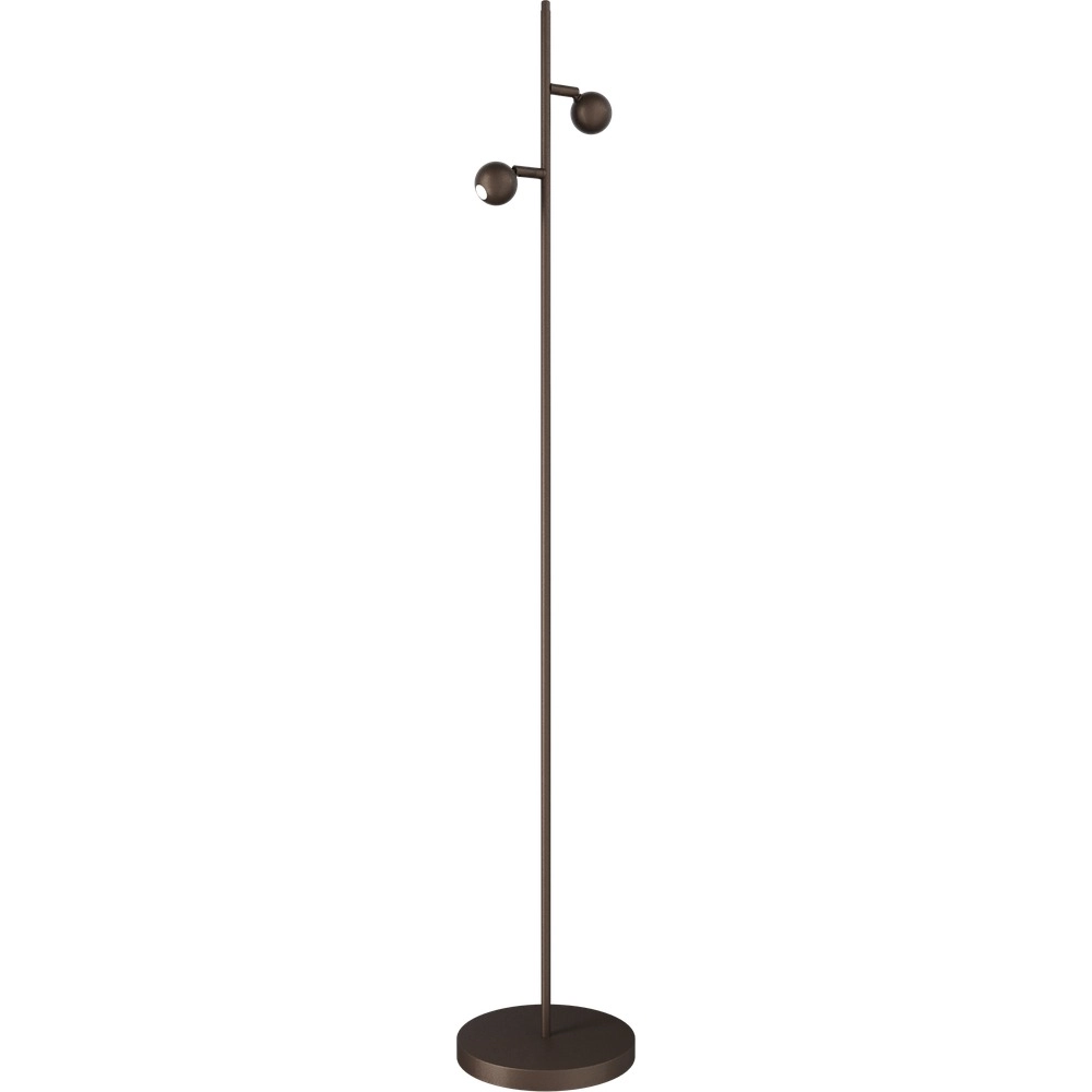 Lampe sur pied à deux lumières Talana Cacao brun