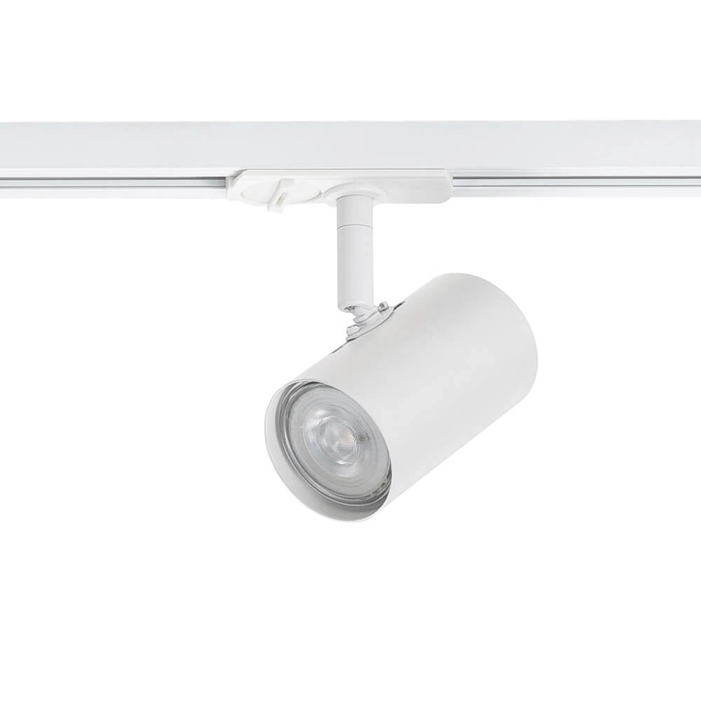 Jeu de rails monophasés 100cm Cilinder blanc avec 3 taches Highlight 8718379039546