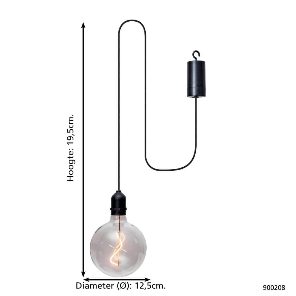 Pendule noire Vignanello brillant Eglo 9008606229925