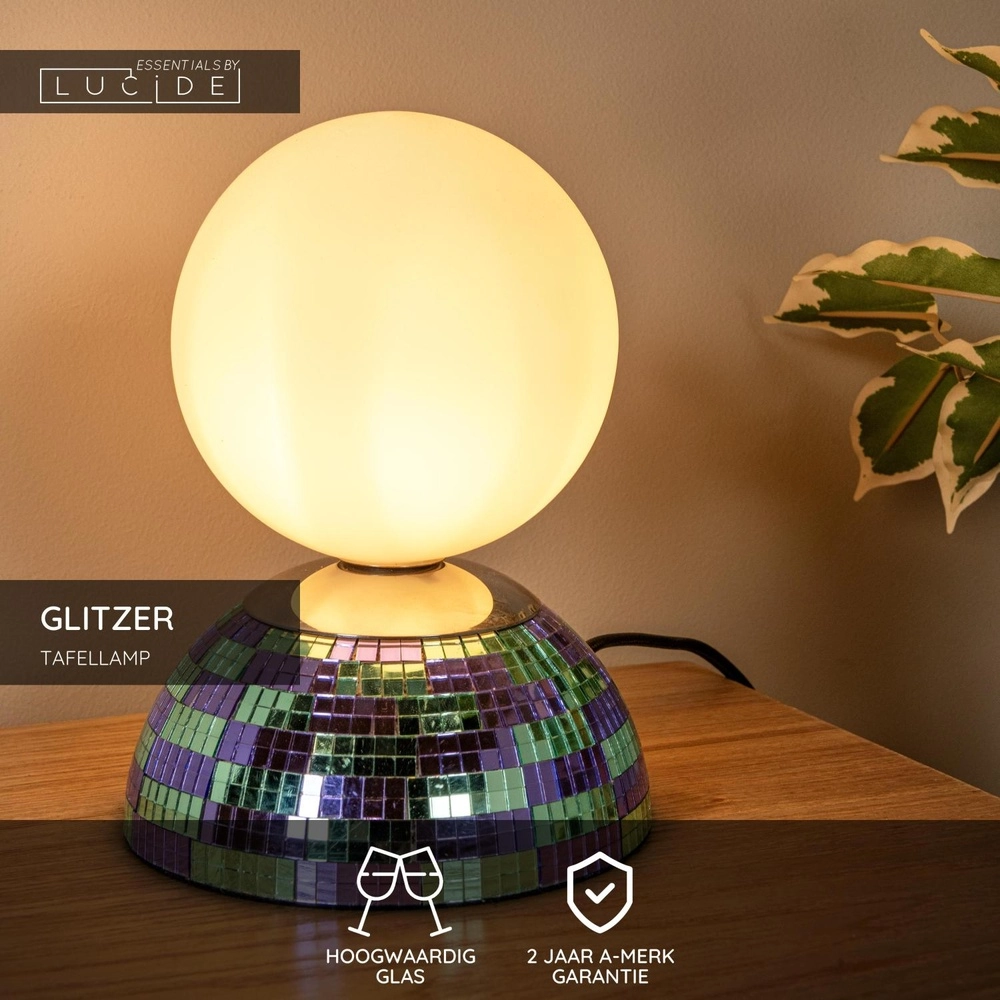 Lampe de table Glitzer bleu Lucide 5411212106520