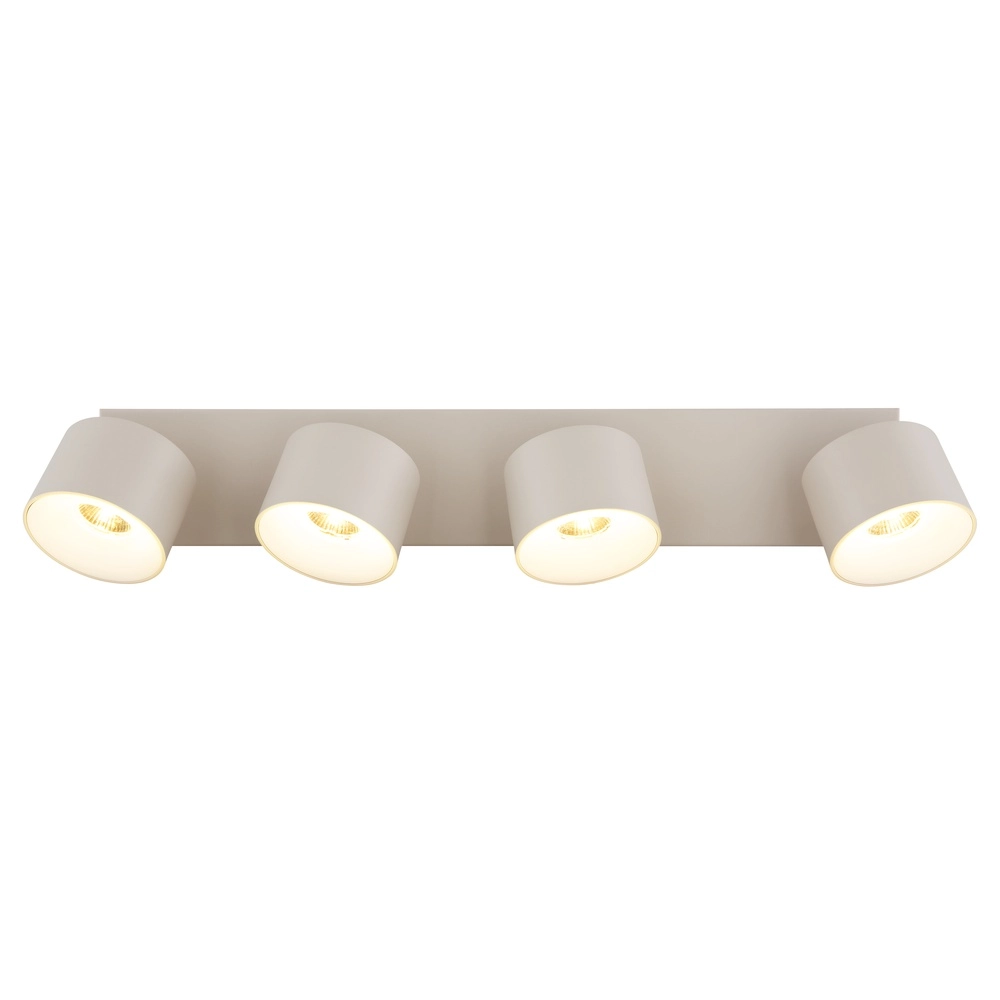 Spot de plafond 4 lumières Rae brun sable Globo 9007371569878