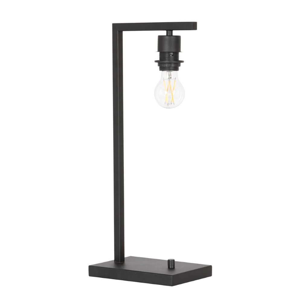 Lampe de table moderne Stanger noir avec velours bleu Steinhauer 8712746152111