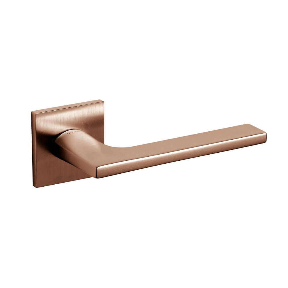 Poignée de porte design Lotus Q Cuivre mat