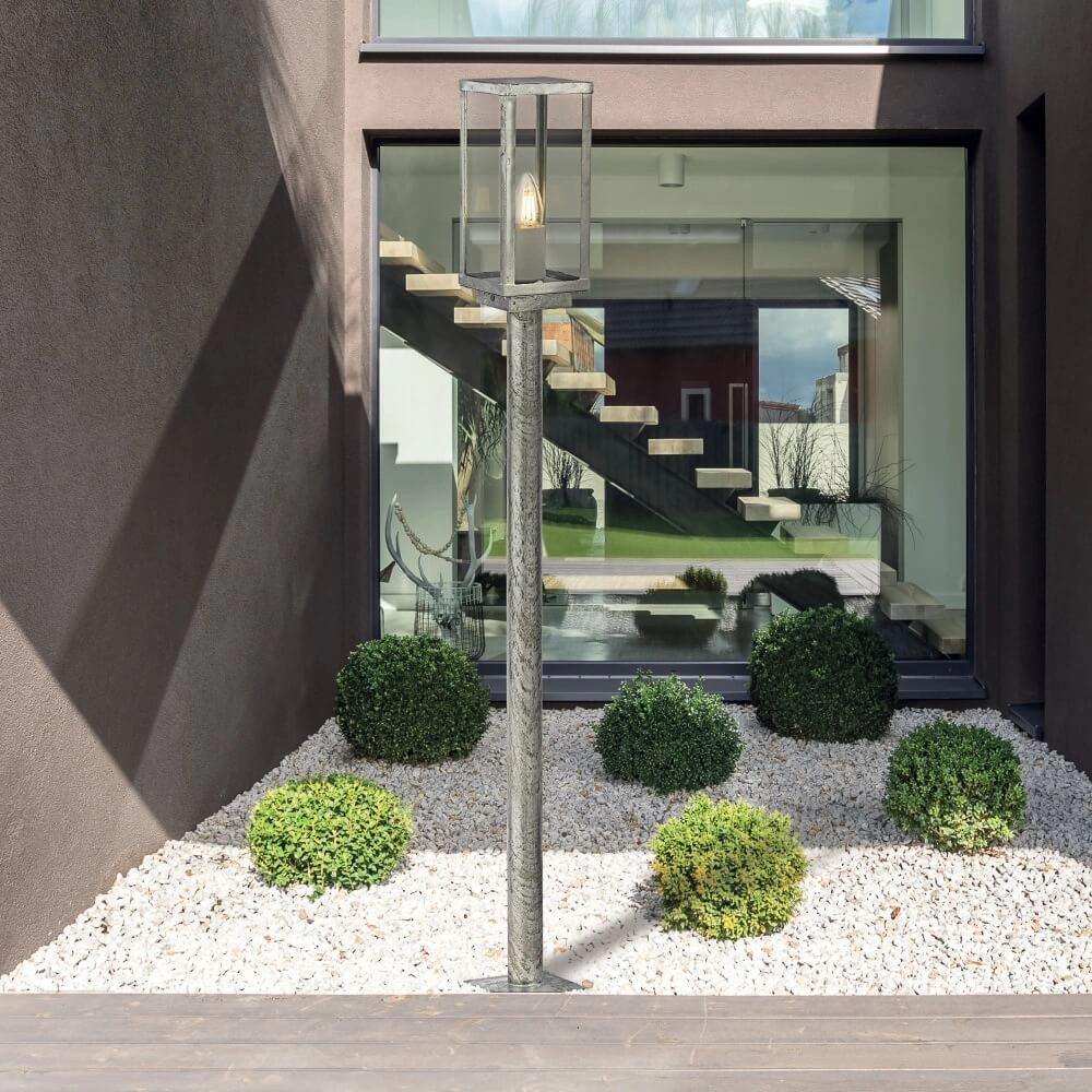 Lampe de terrasse en argent antique Box II 90 cm Searchlight 5053423232058