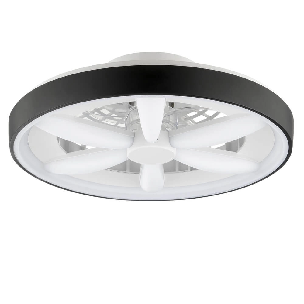 Ventilateur de plafond noir Gaiano avec lampe RGB Brilliant 4004353455711